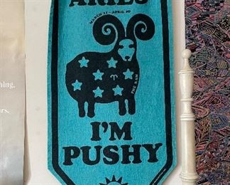 Vintage Aries wall hanging 