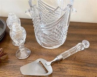 Vintage serving items and decor 
