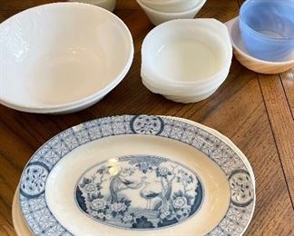 Vintage serving items and decor 