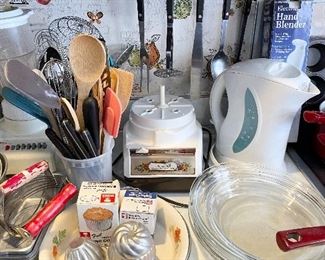 Kitchen items, pots and pans, cooking utensils, baking pans, more