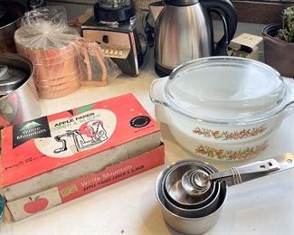 Kitchen items, pots and pans, cooking utensils, baking pans, more