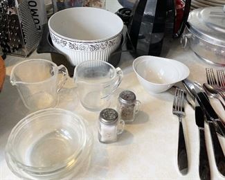 Kitchen items, pots and pans, cooking utensils, baking pans, more