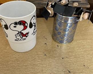 Vintage snoopy cup, vintage handmade graduation pics