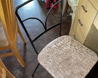 MCM blonde desk and desk chair 