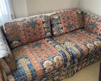 Vintage floral sofa (pair available, this has damages to top back)