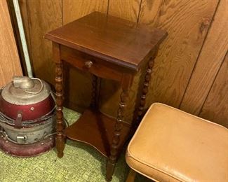 Small side table with drawer (good plant stand size)