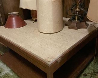 Marble top MCM coffee table 