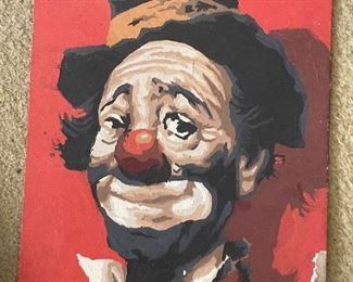 Vintage clown paint by number 
