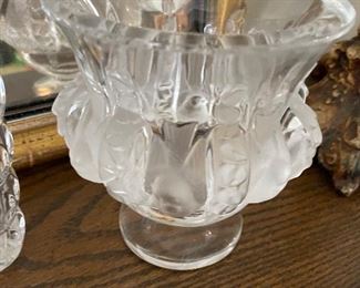 Lalique bird vase “Dampierre” Doves