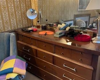 Low boy MCM dresser with mirror 