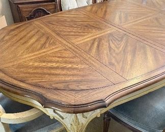 Vintage Dining table (shown with 2 leaves, can seat 4 people at smallest and 10-12 with all leaves)