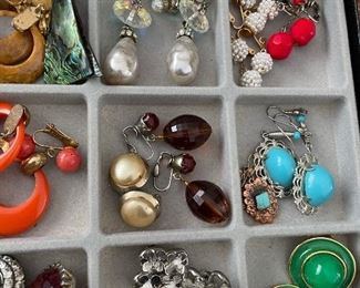 vintage earrings (clip on and pierced)
