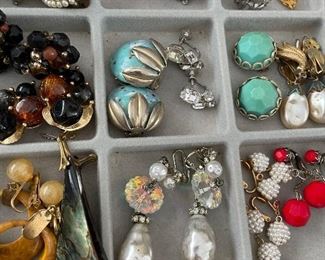 vintage earrings (clip on and pierced)
