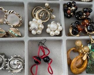vintage earrings (clip on and pierced)