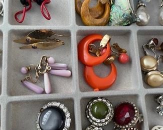 vintage earrings (clip on and pierced)