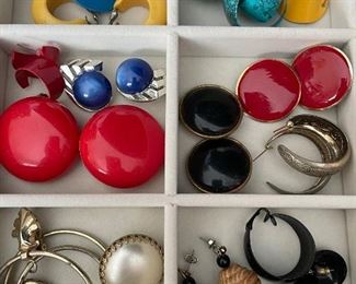 vintage earrings (clip on and pierced)