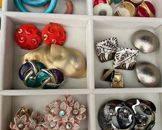 vintage earrings (clip on and pierced)