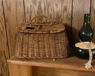 Vintage fishing basket