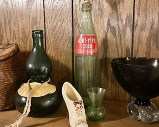 vintage diet-rite glass cola bottle 