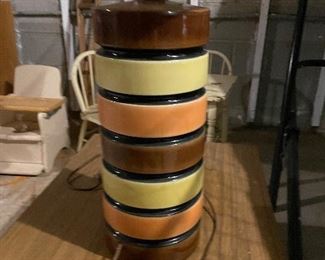 Mid Century slipped table lamp 