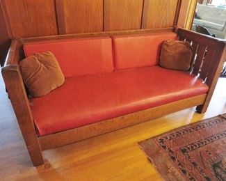 Stickley Settle, ca. 1912, Signed with B Shop Stamp