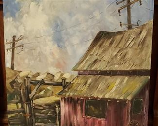 "Before the Freeway" Orig. Oil by Hicks, listed