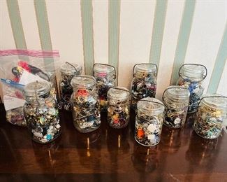 Jars of jewelry 
Small $20 large $30