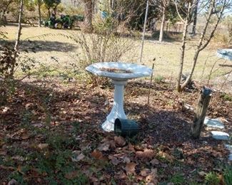 at least 7 bird baths