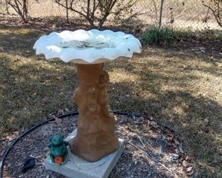 atleast 7 bird bathes & maybe more