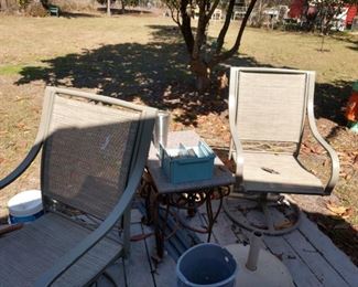 2 swivel chairs