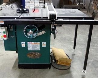 Grizzly 10" Left Tilt Cabinet Table Saw With Router Table, Model # G1023SLW