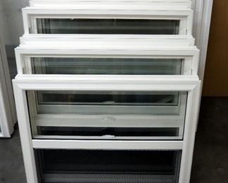 Single Hung Double Pane Replacement Windows, 30" x 36", 34" x 36", Qty 2 And 38" x 36", Qty 4
