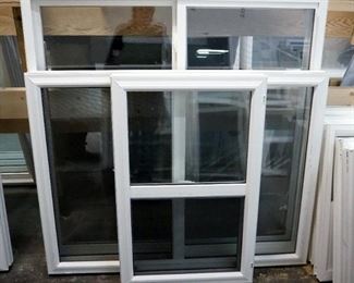 Single Hung Double Pane Replacement Windows, 47" x 48", 36" x 48", And 36" x 23"