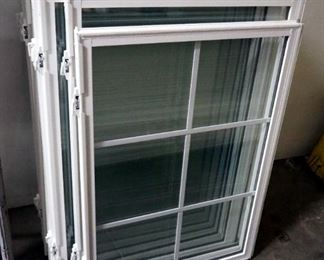 Single Hung Double Pane Replacement Windows, 38" x 26" And 40" x 26", Qty 7