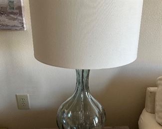 One of 2 table lamps