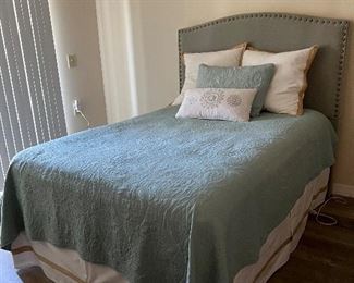 Full size bed and bedding