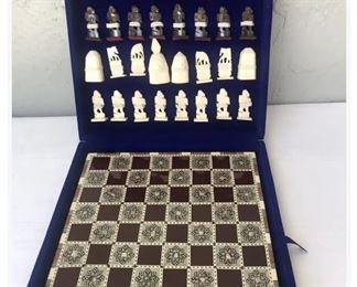 Egyptian Carved Bone chess set