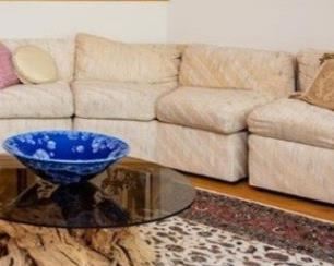 Coffee table and bowl not included in sale. 