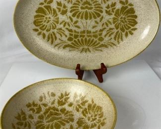 Two Red Wing Mid-Century "Damask" Serving Dishes	