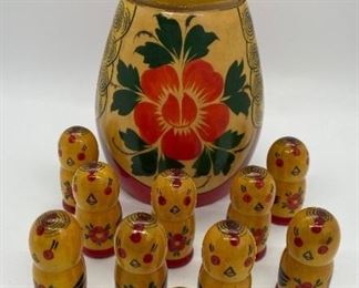 Vintage Russian Nesting Doll (Matryoshka) Chicken families - Dolls - Made in Russia