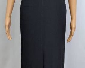 Glamorous Long Black Vintage Dress with Crystals and Beaded Trim