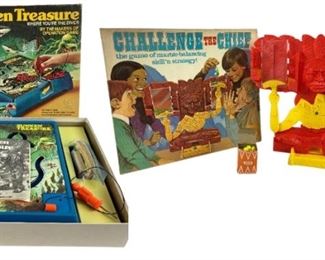 Vintage Board Games! Ideal "Challenge the Chief" & Milton Bradley "Sunken Treasures"