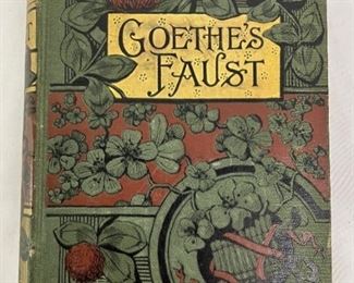 Rare 1880's Victorian Copy of Goethe's Faust in Two Parts Illustrated