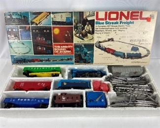 Vintage Lionel Blue Streak - 027 Gauge Electric Freight Train Set