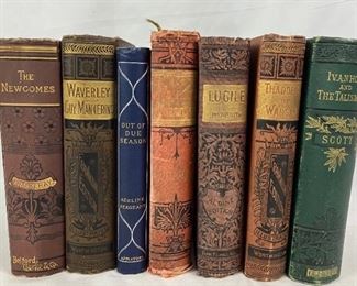 Collection of Seven Antique Books- Late 1800's