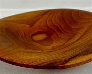 Mid-Century Signed BOB STOCKSDALE Stunning Hand Turned Almond Wood Bowl