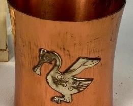 Vintage Sterling Silver & Copper Handwrought Cup by Vicky Peru - 1970's