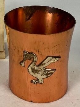 Vintage Sterling Silver & Copper Handwrought Cup by Vicky Peru - 1970's