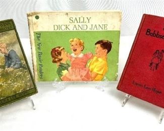 Three Vintage Books - Bobbsey Twins and Sally, Dick and Jane