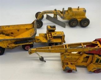 Vintage Die Cast 1950s & 1960's Toys - Construction Machinery - Matchbox & Tootsietoy